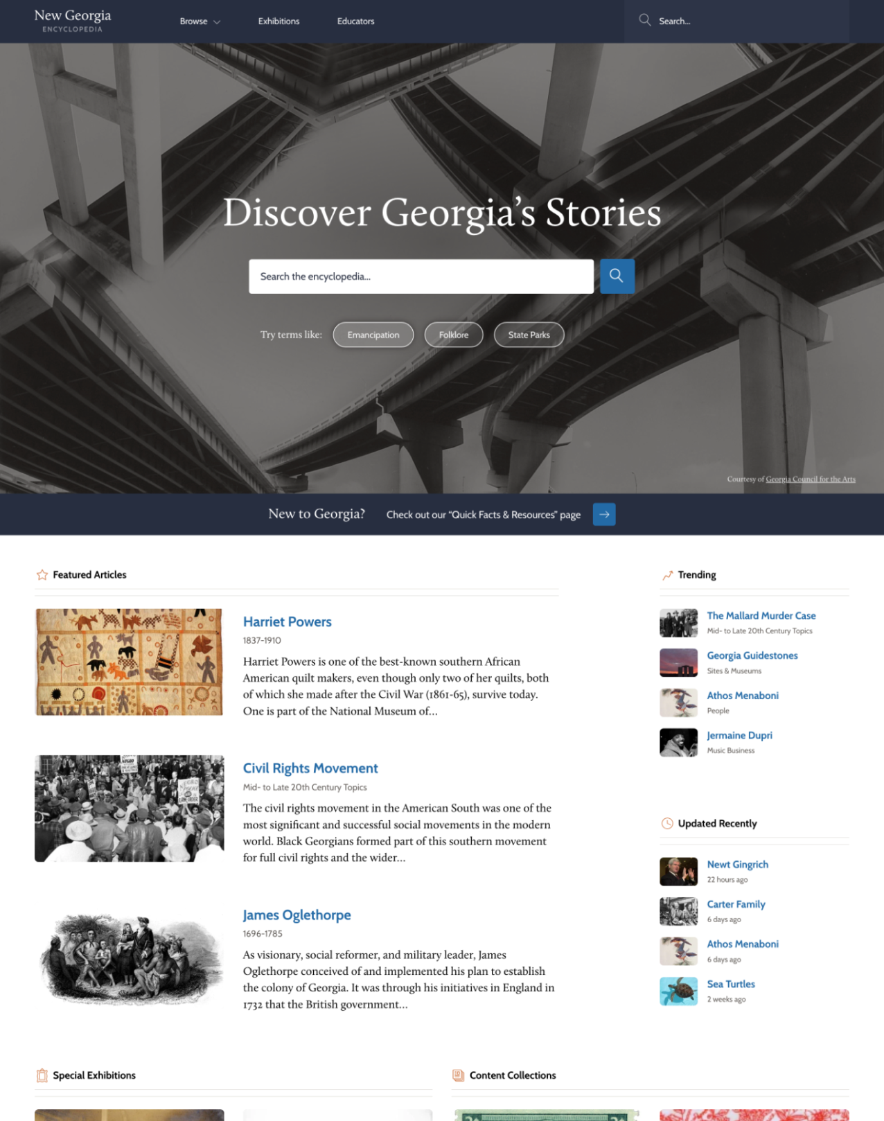 New Georgia Encyclopedia homepage