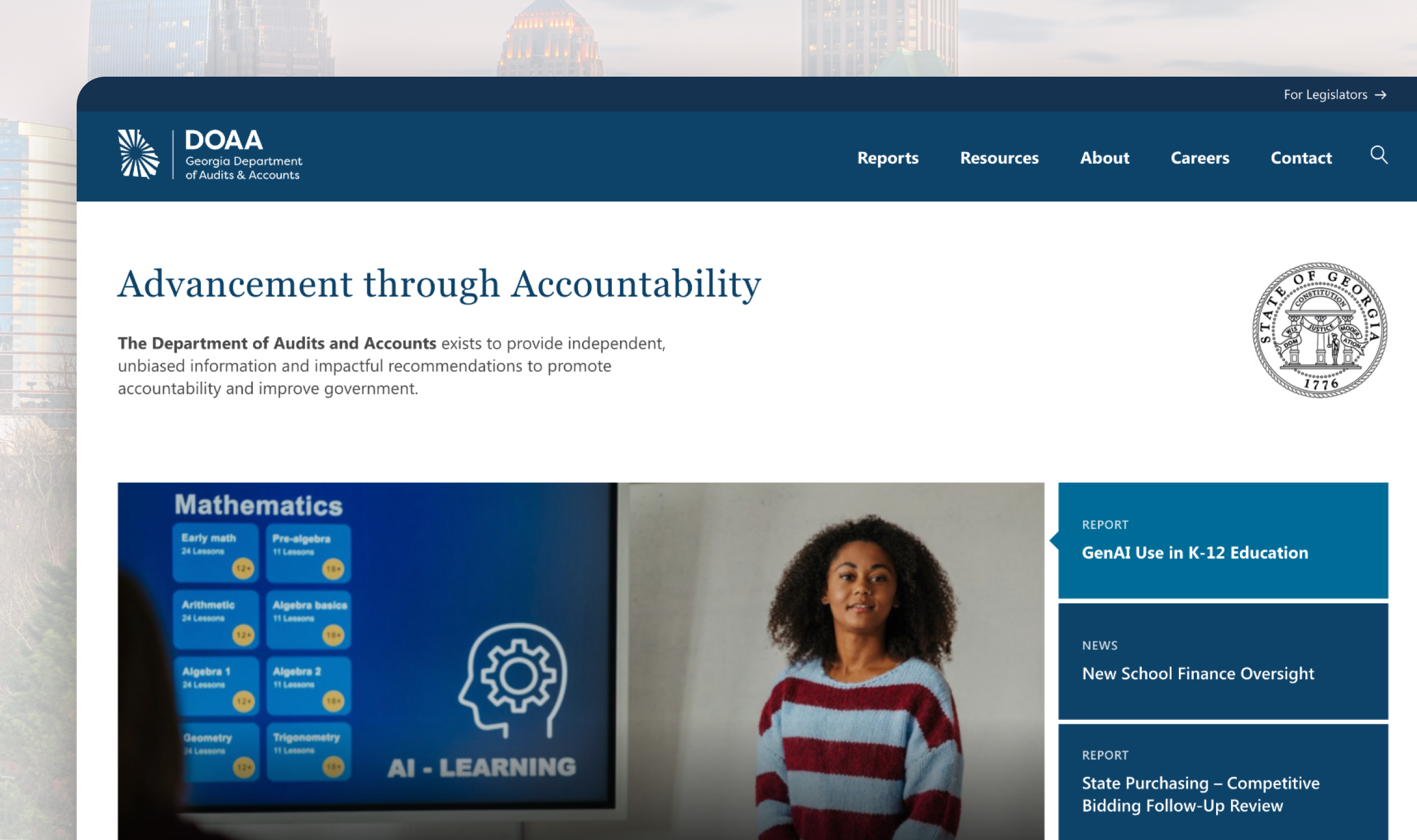 Georgia Department of Audits and Accounts website